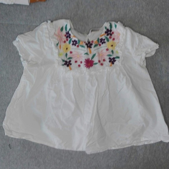 Zara size S embroidered boho top - Picture 6 of 8